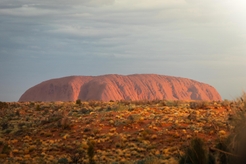 uluru in the distance